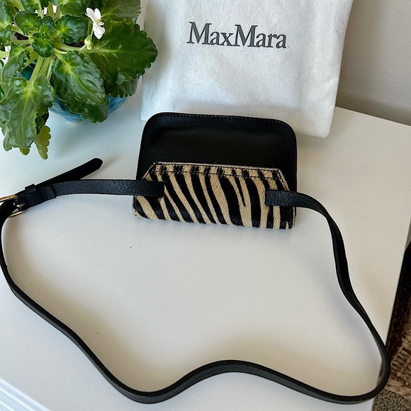 NWOT MAX MARA Zebra Print, Hair-On Bag, S - Picture 5 of 11